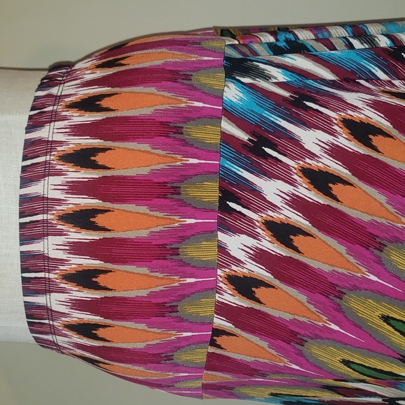 Jennie & Marlis Colorful Y2K A-Line Midi Asymmetrical Skirt S/M - Picture 7 of 16